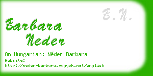barbara neder business card